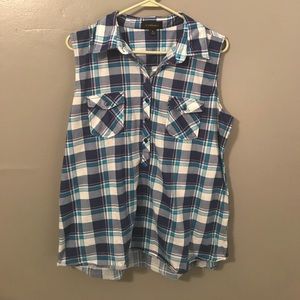 Plaid Button Up Tank